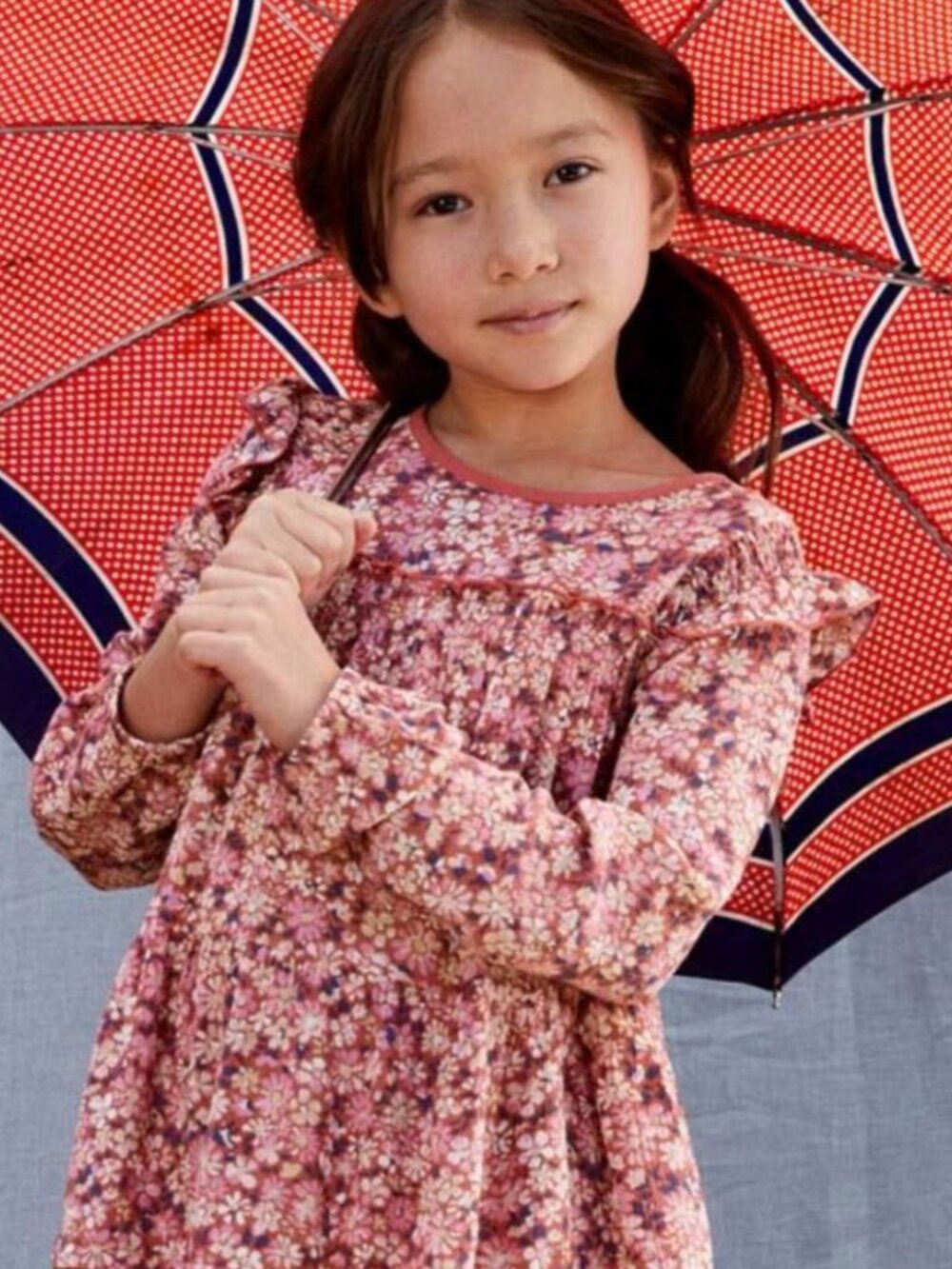 Alma Girls Floral Print Ruffle Top New With Tags Size 4 - NWT